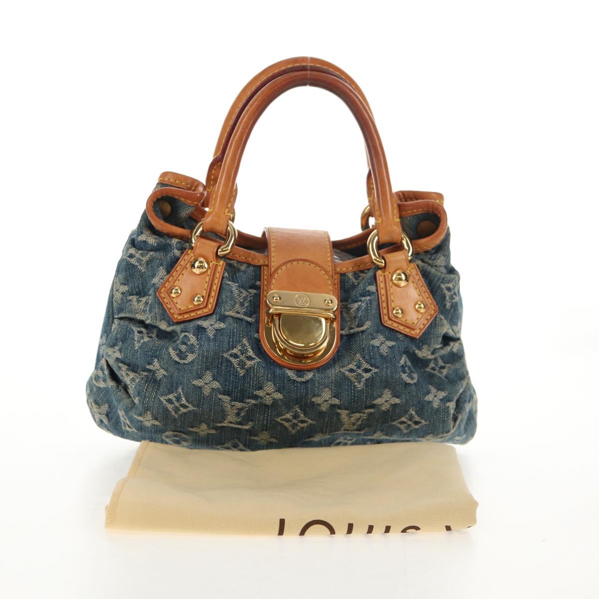 LOUIS VUITTON Monogram Denim Preity Hand Bag Blue M95020 LV Auth 146370V