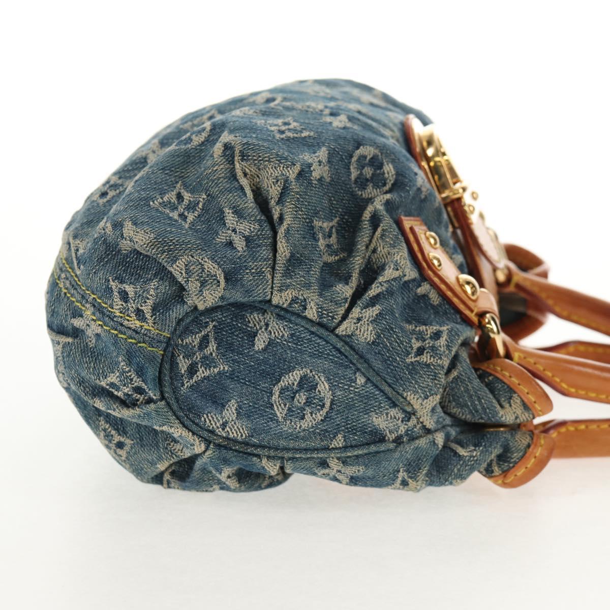 LOUIS VUITTON Monogram Denim Preity Hand Bag Blue M95020 LV Auth 146370V