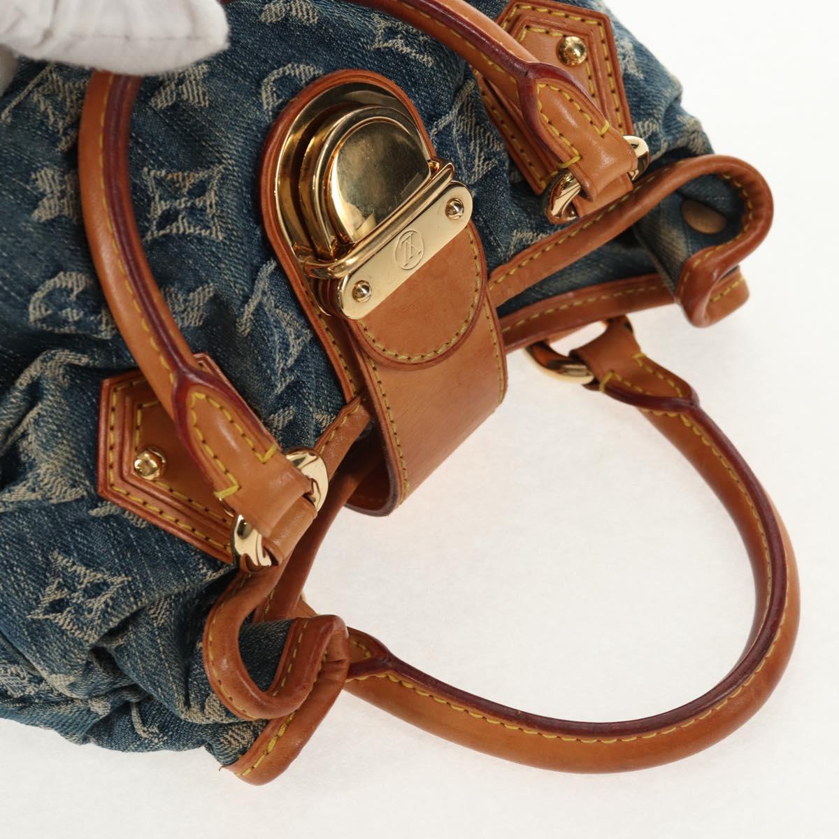 LOUIS VUITTON Monogram Denim Preity Hand Bag Blue M95020 LV Auth 146370V