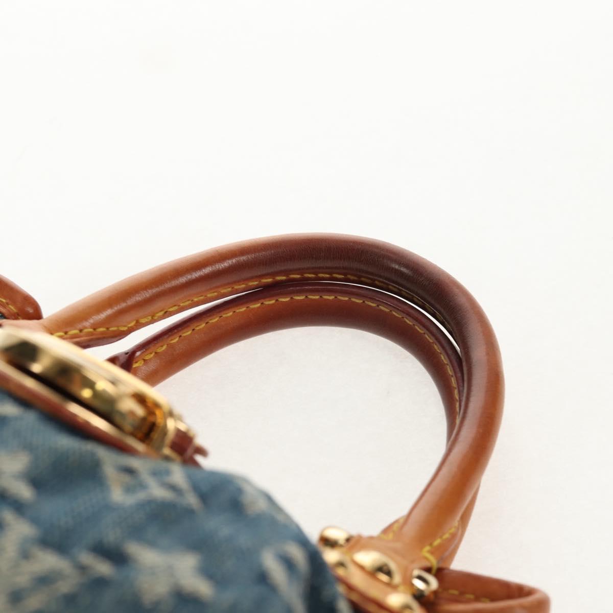 LOUIS VUITTON Monogram Denim Preity Hand Bag Blue M95020 LV Auth 146370V