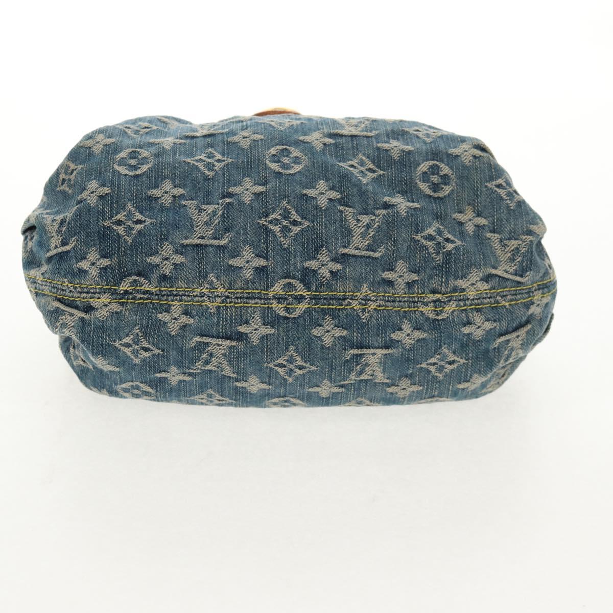 LOUIS VUITTON Monogram Denim Preity Hand Bag Blue M95020 LV Auth 146370V