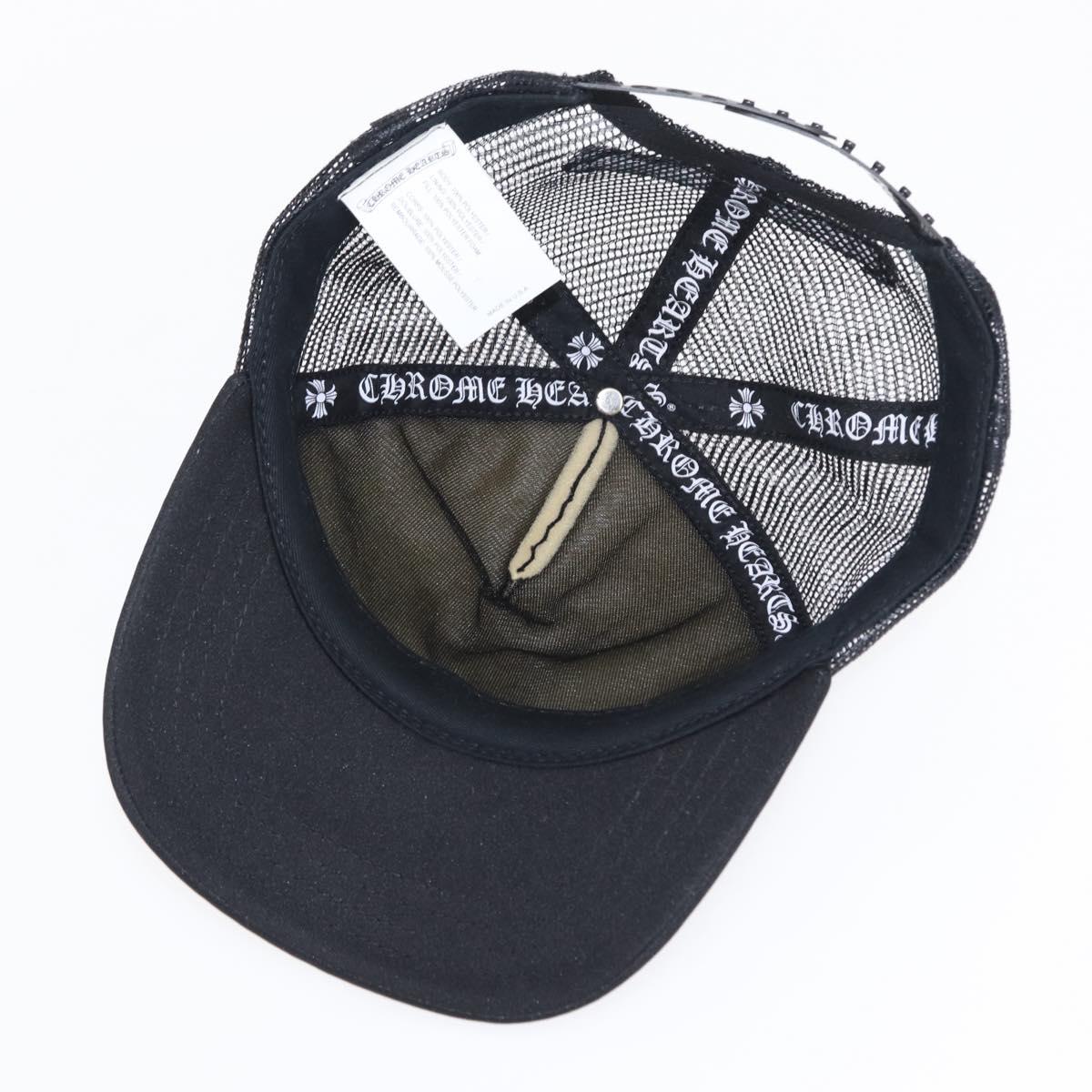 Chrome Hearts 3 Cemetery Cross King Taco Tracker Cap Cotton Black Auth 146386M