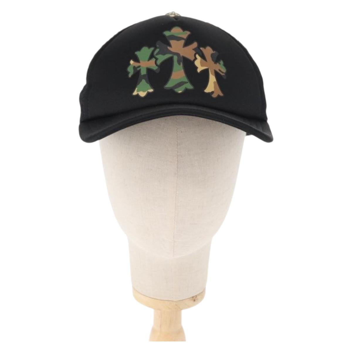 Chrome Hearts 3 Cemetery Cross King Taco Tracker Cap Cotton Black Auth 146386M