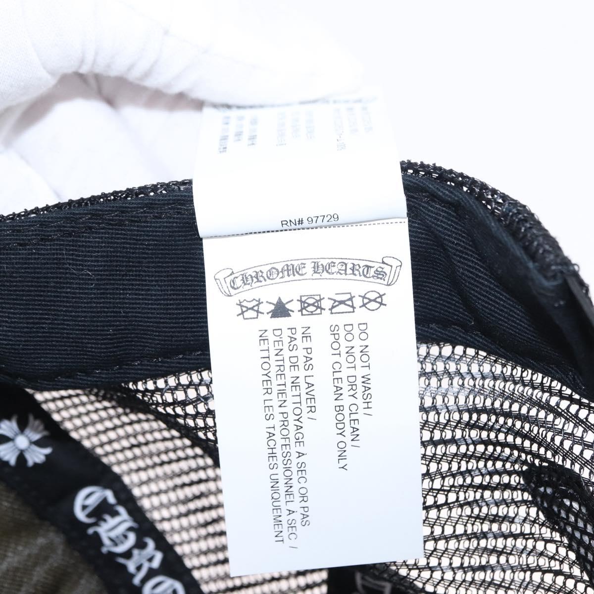 Chrome Hearts 3 Cemetery Cross King Taco Tracker Cap Cotton Black Auth 146386M