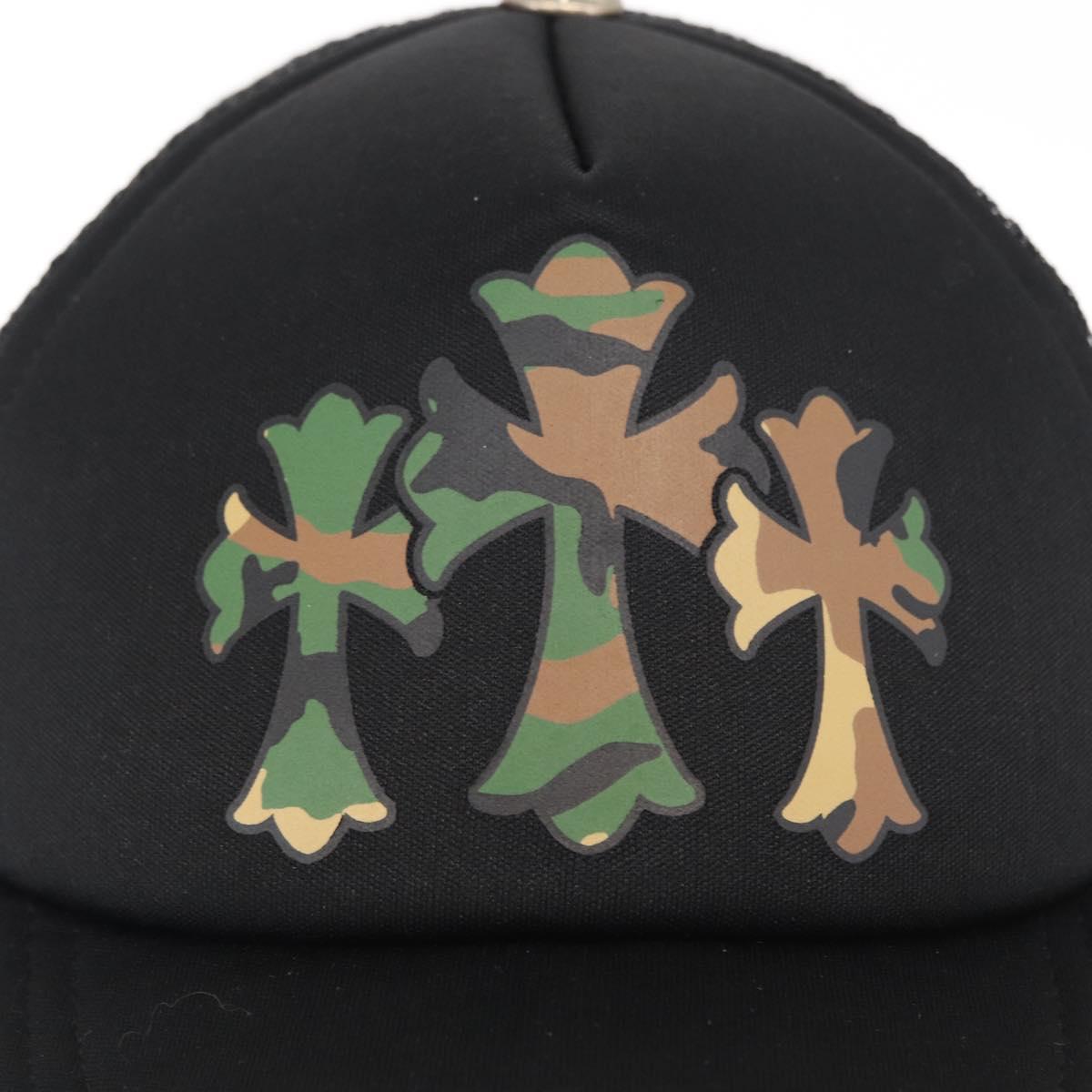 Chrome Hearts 3 Cemetery Cross King Taco Tracker Cap Cotton Black Auth 146386M