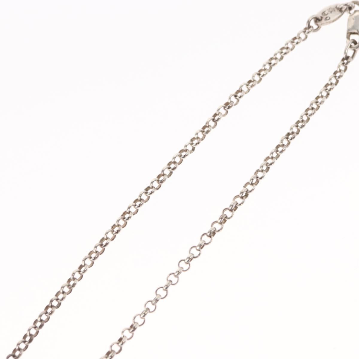 Chrome Hearts Heart Charm with Roll Chain 16 Inch Necklace Ag925 Auth 146387M