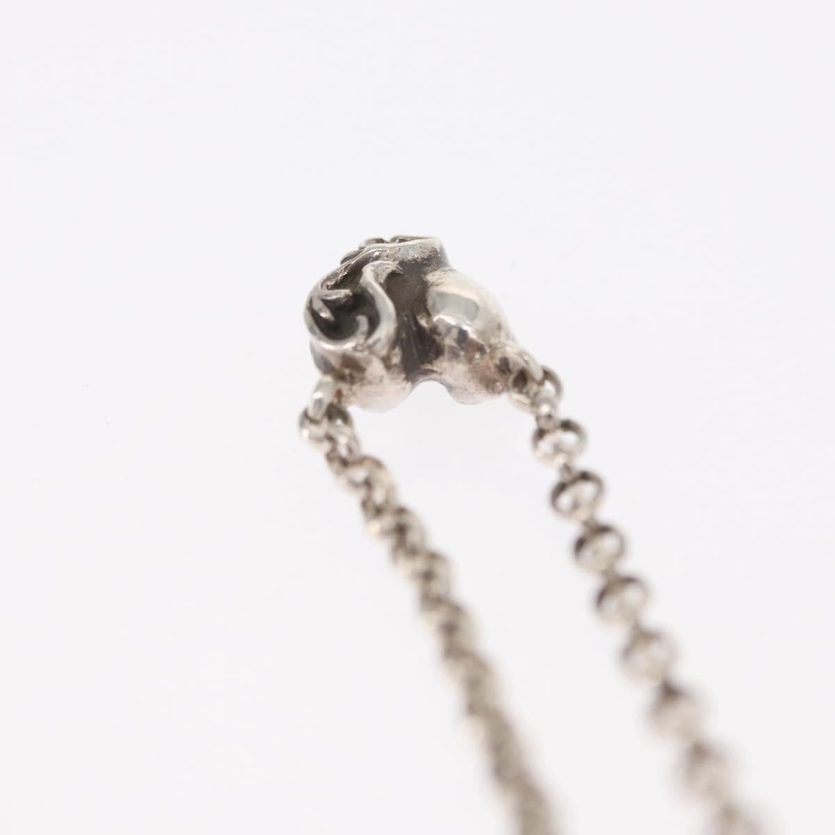 Chrome Hearts Heart Charm with Roll Chain 16 Inch Necklace Ag925 Auth 146387M