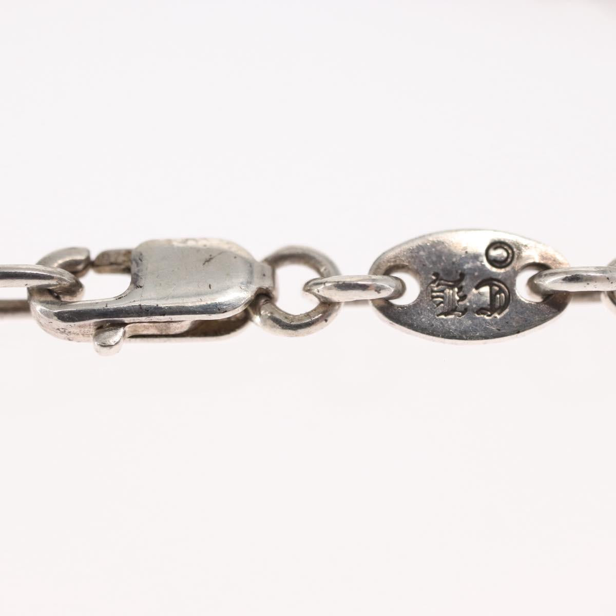 Chrome Hearts Heart Charm with Roll Chain 16 Inch Necklace Ag925 Auth 146387M