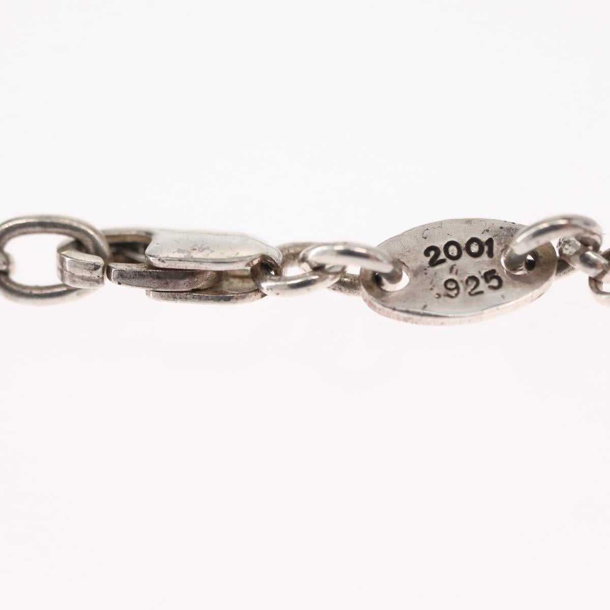 Chrome Hearts Heart Charm with Roll Chain 16 Inch Necklace Ag925 Auth 146387M