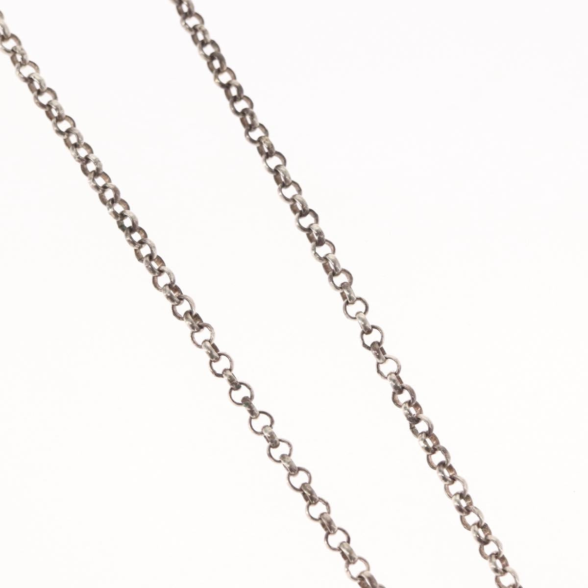 Chrome Hearts Heart Charm with Roll Chain 16 Inch Necklace Ag925 Auth 146387M