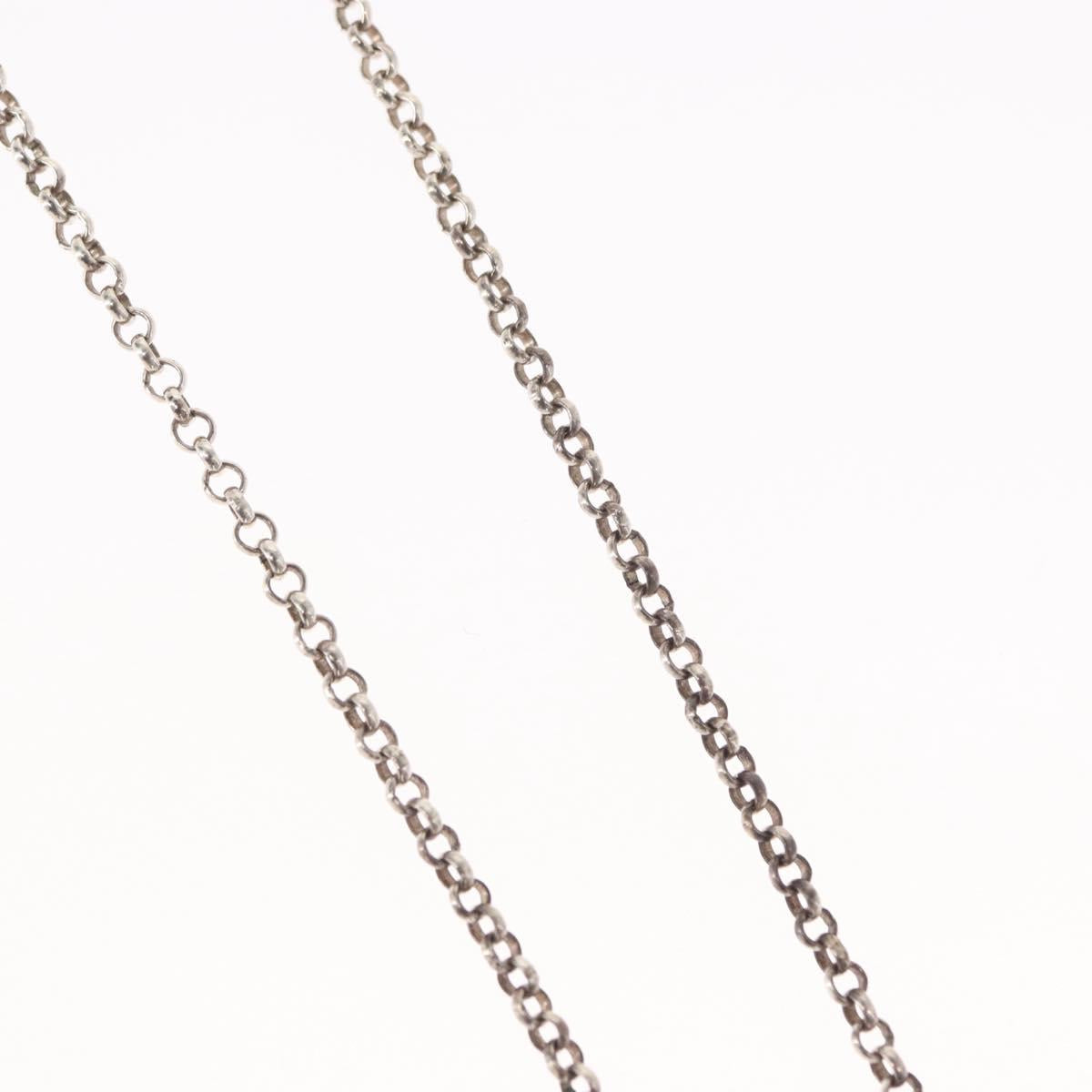 Chrome Hearts Heart Charm with Roll Chain 16 Inch Necklace Ag925 Auth 146387M