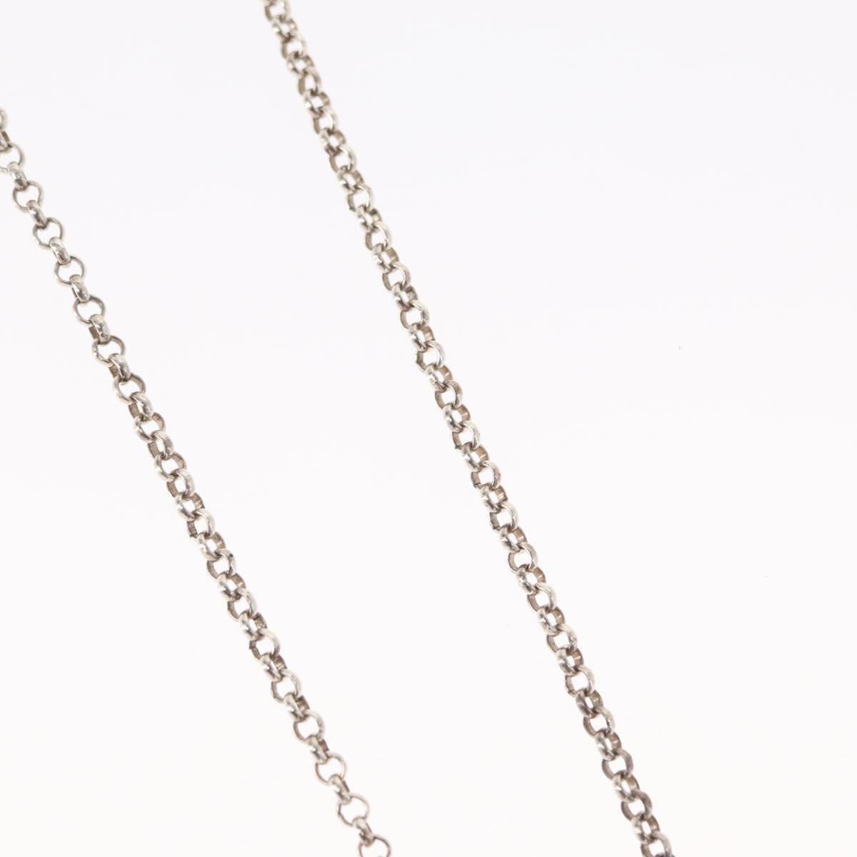 Chrome Hearts Heart Charm with Roll Chain 16 Inch Necklace Ag925 Auth 146387M