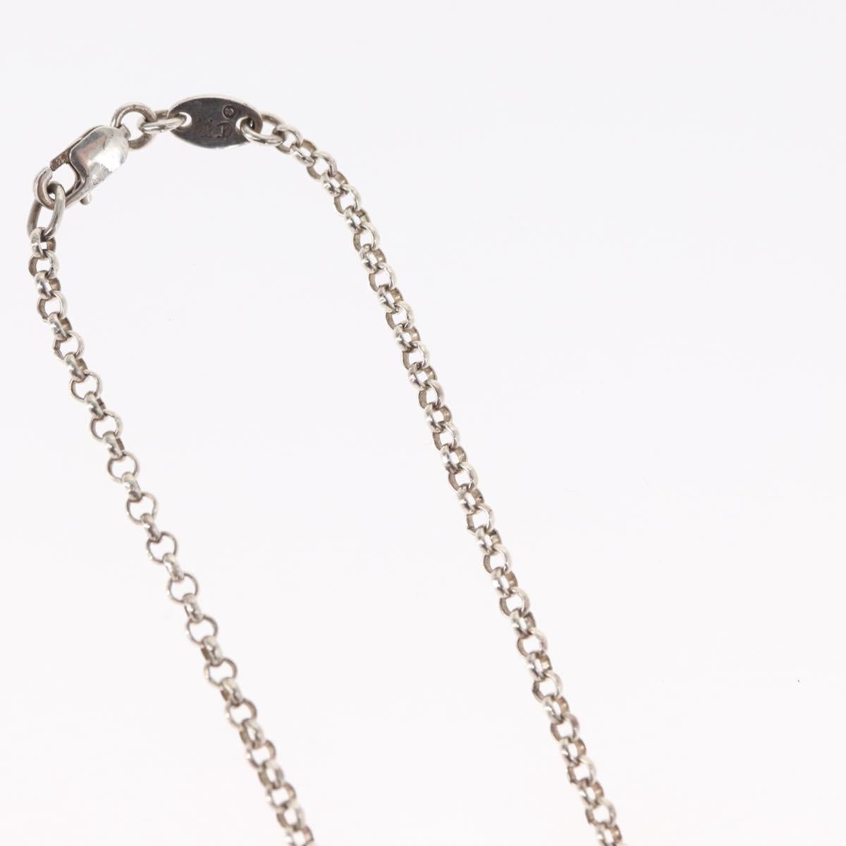 Chrome Hearts Heart Charm with Roll Chain 16 Inch Necklace Ag925 Auth 146387M