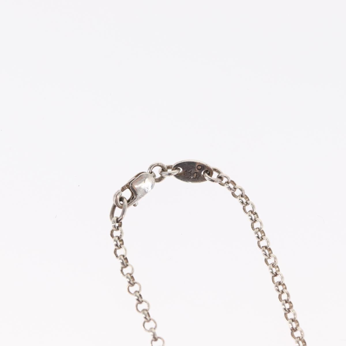 Chrome Hearts Heart Charm with Roll Chain 16 Inch Necklace Ag925 Auth 146387M