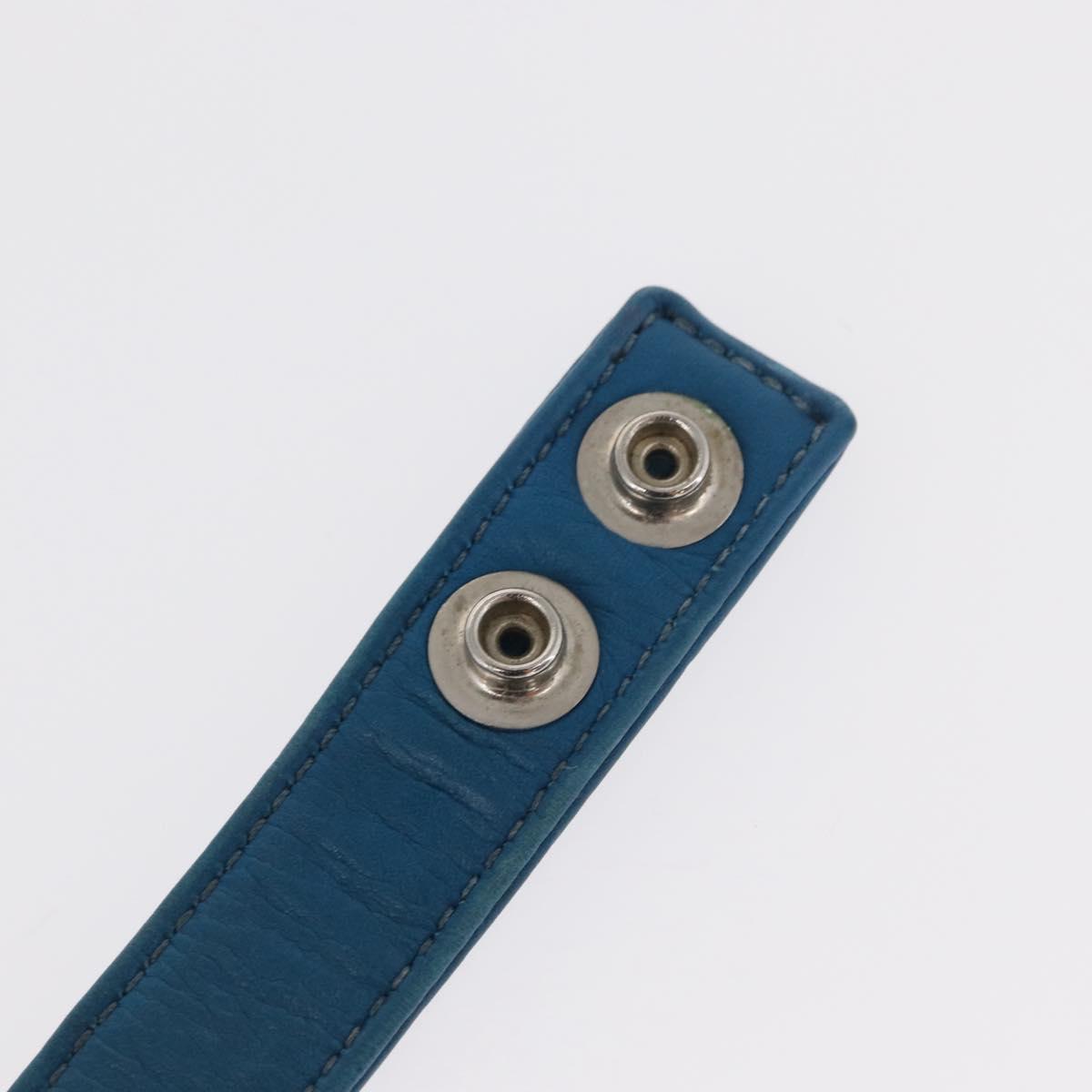 Chrome Hearts 3 Buttons 2 Snaps Pyramid Cross Button Bracelet Blue Auth 146389M