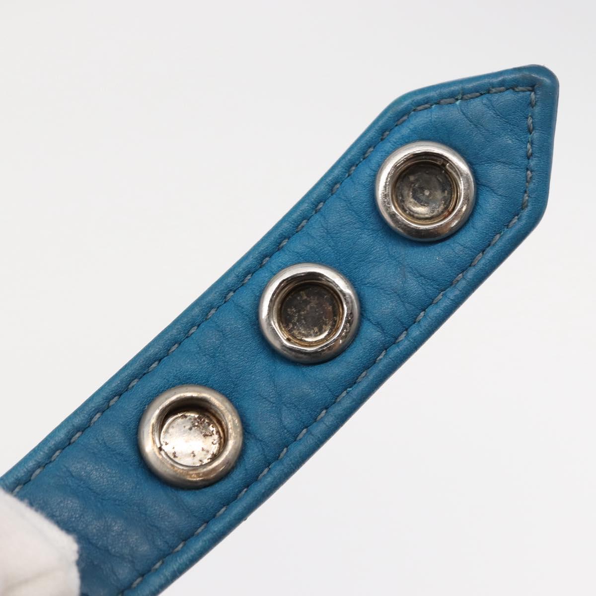 Chrome Hearts 3 Buttons 2 Snaps Pyramid Cross Button Bracelet Blue Auth 146389M