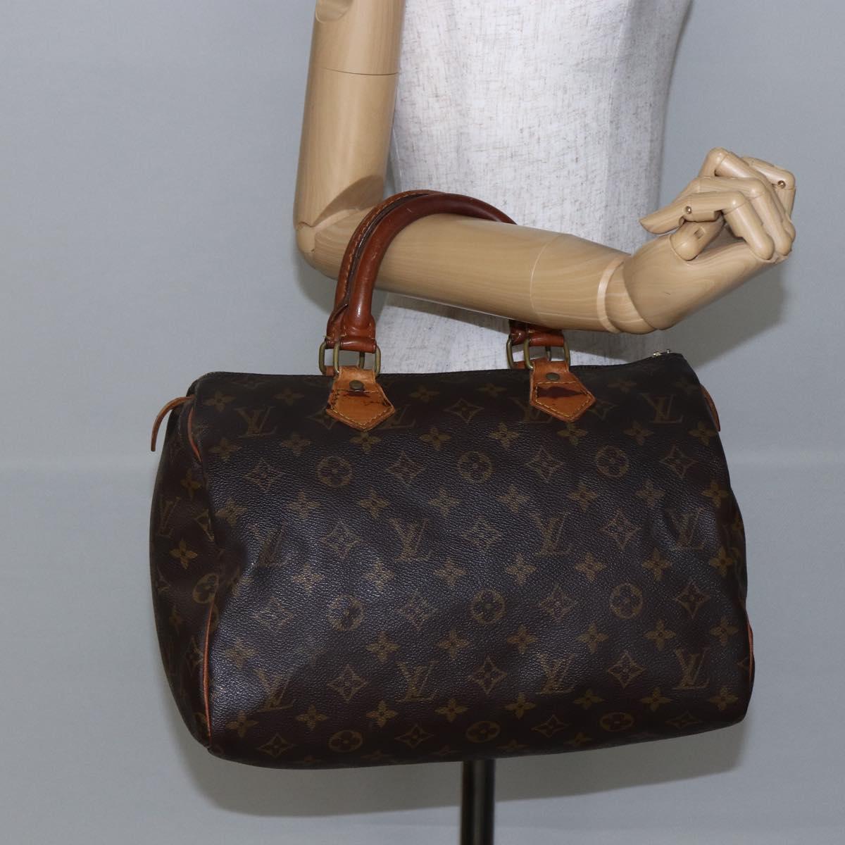 LOUIS VUITTON Monogram Speedy 30 Hand Bag M41526 LV Auth 146407