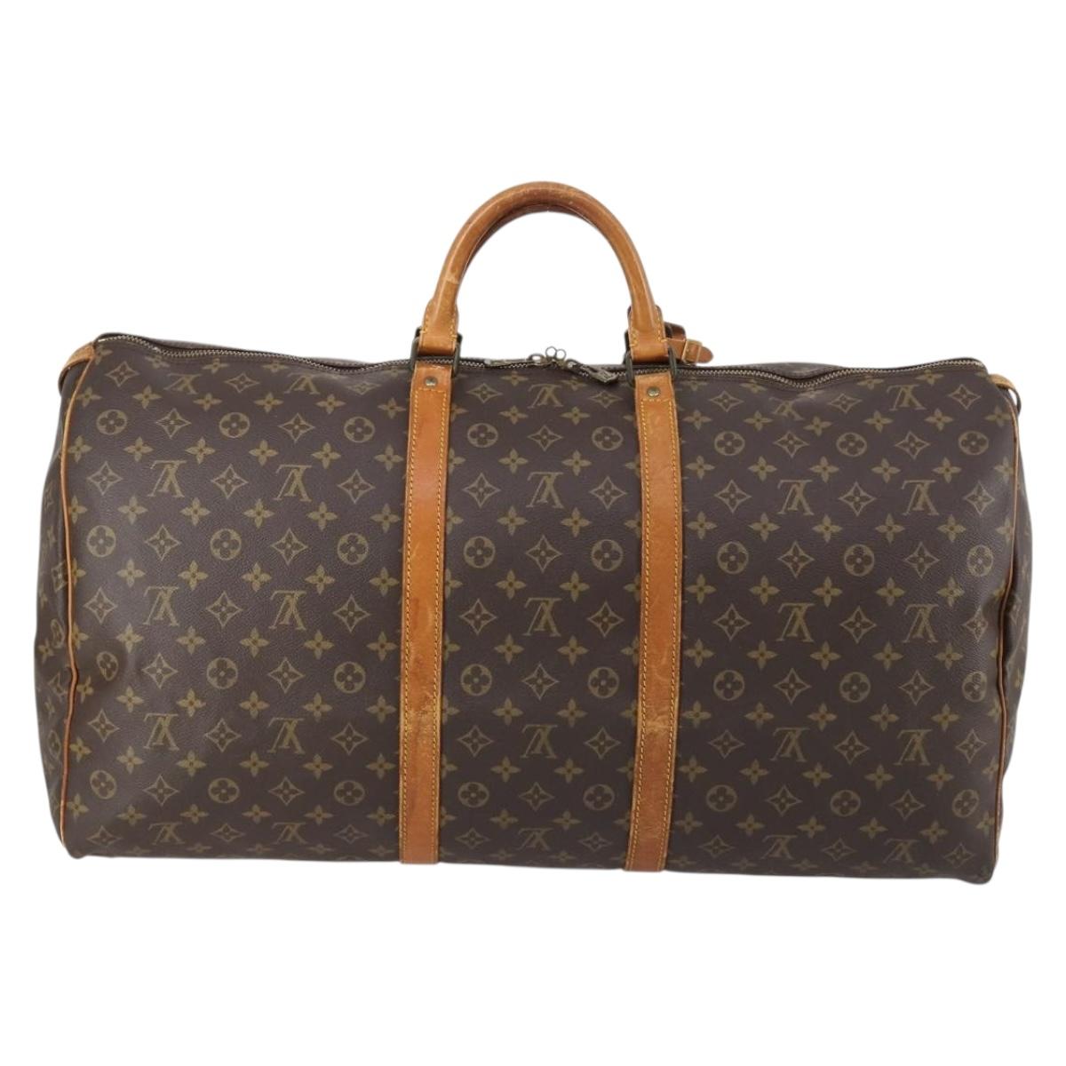 LOUIS VUITTON Monogram Keepall 60 Boston Bag M41422 LV Auth 146409
