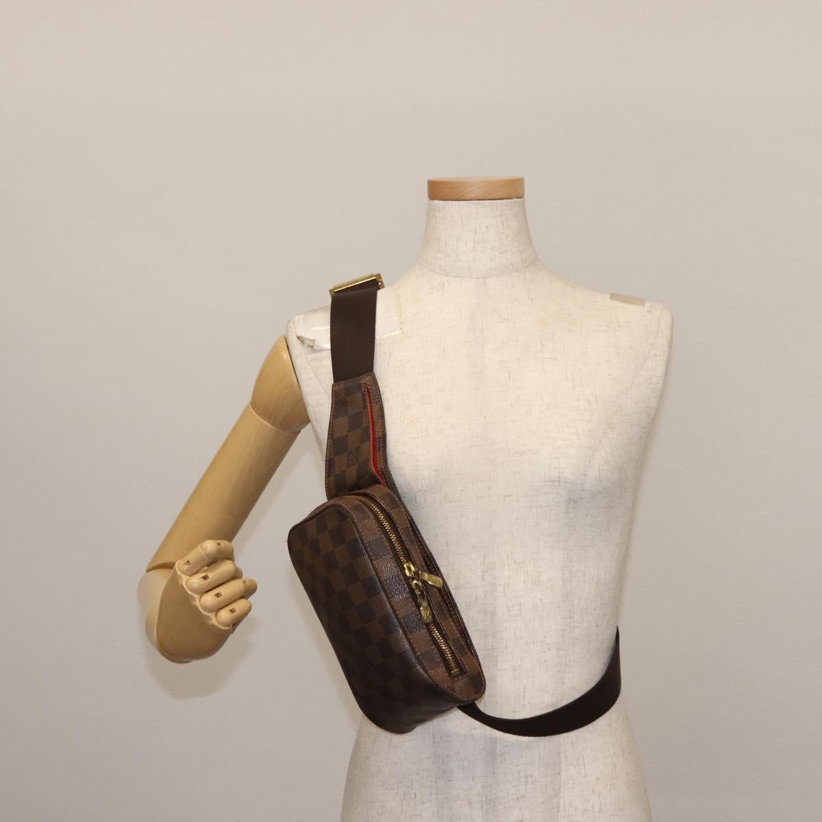 LOUIS VUITTON Damier Ebene Geronimos Shoulder Bag N51994 LV Auth 146410