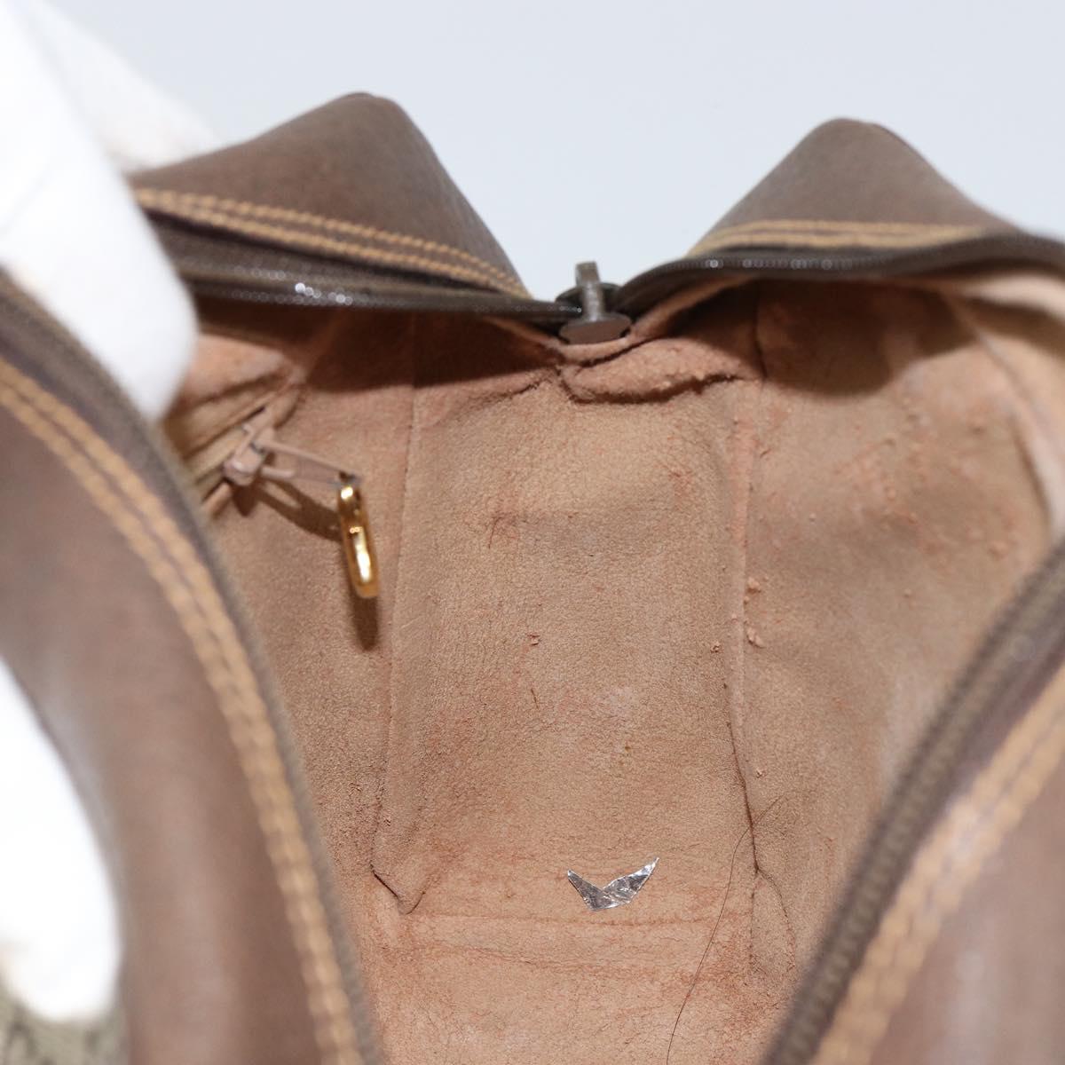 GUCCI GG Supreme Web Sherry Line Bag PVC Beige Gold 001 56 0852 Auth 146414