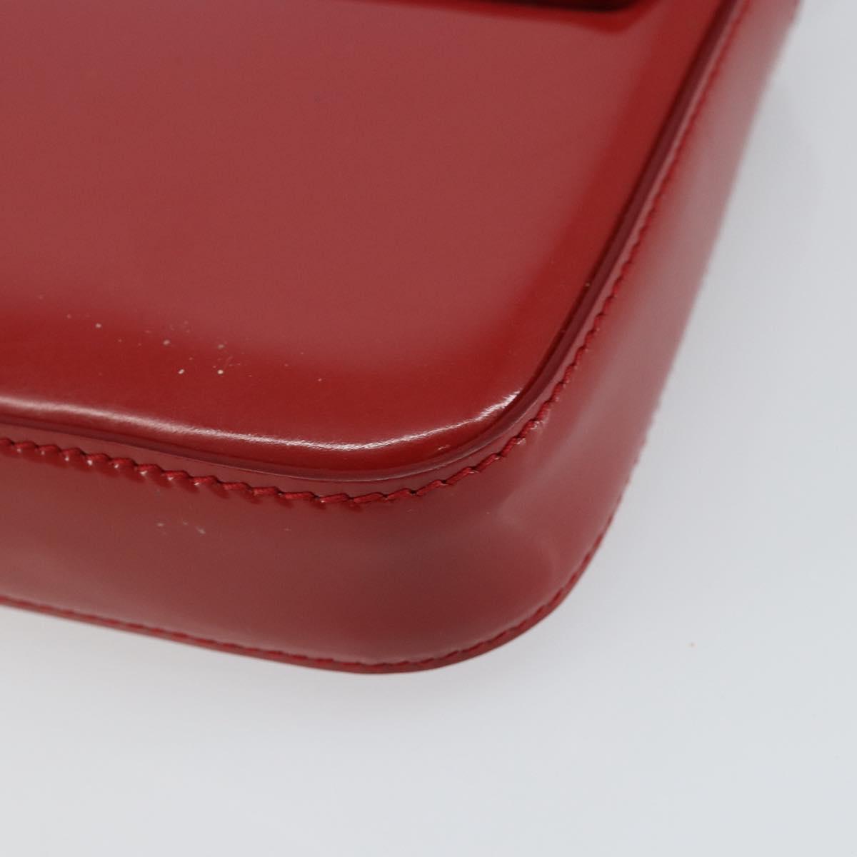 GUCCI Hand Bag Leather Red Gold 001 4227 Auth 146419
