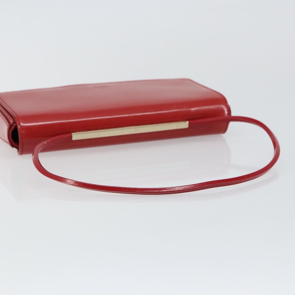 GUCCI Hand Bag Leather Red Gold 001 4227 Auth 146419