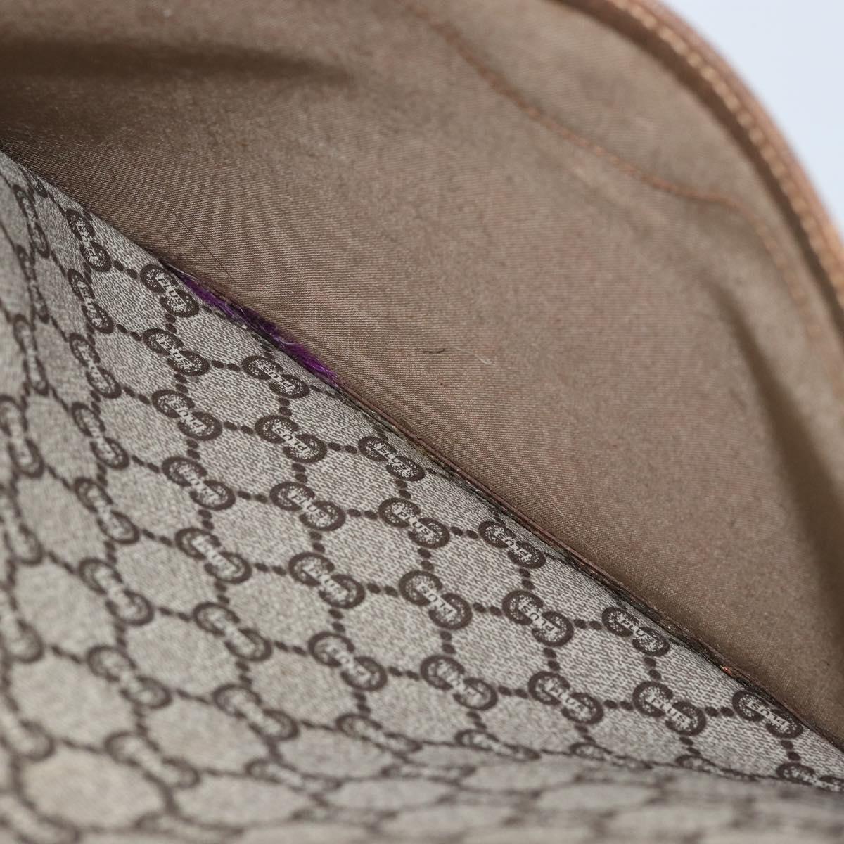 GUCCI GG Plus Supreme Web Sherry Line Tote Bag PVC Beige Gold Auth 146421