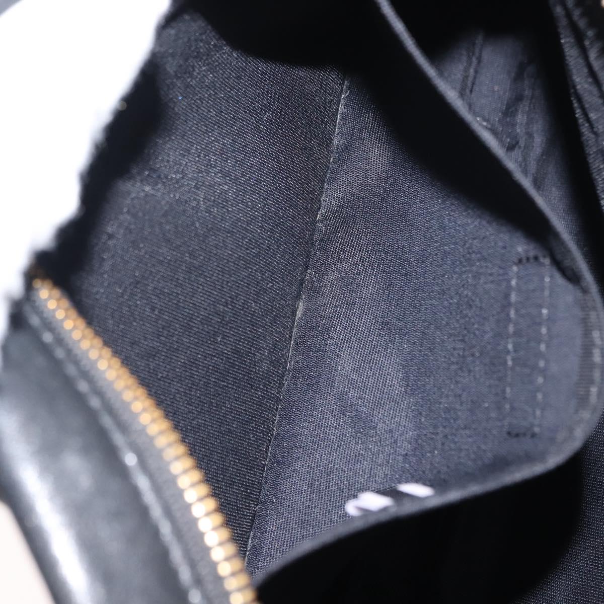 Jimmy Choo Studs Clutch Bag Leather Black Gold Auth 146429