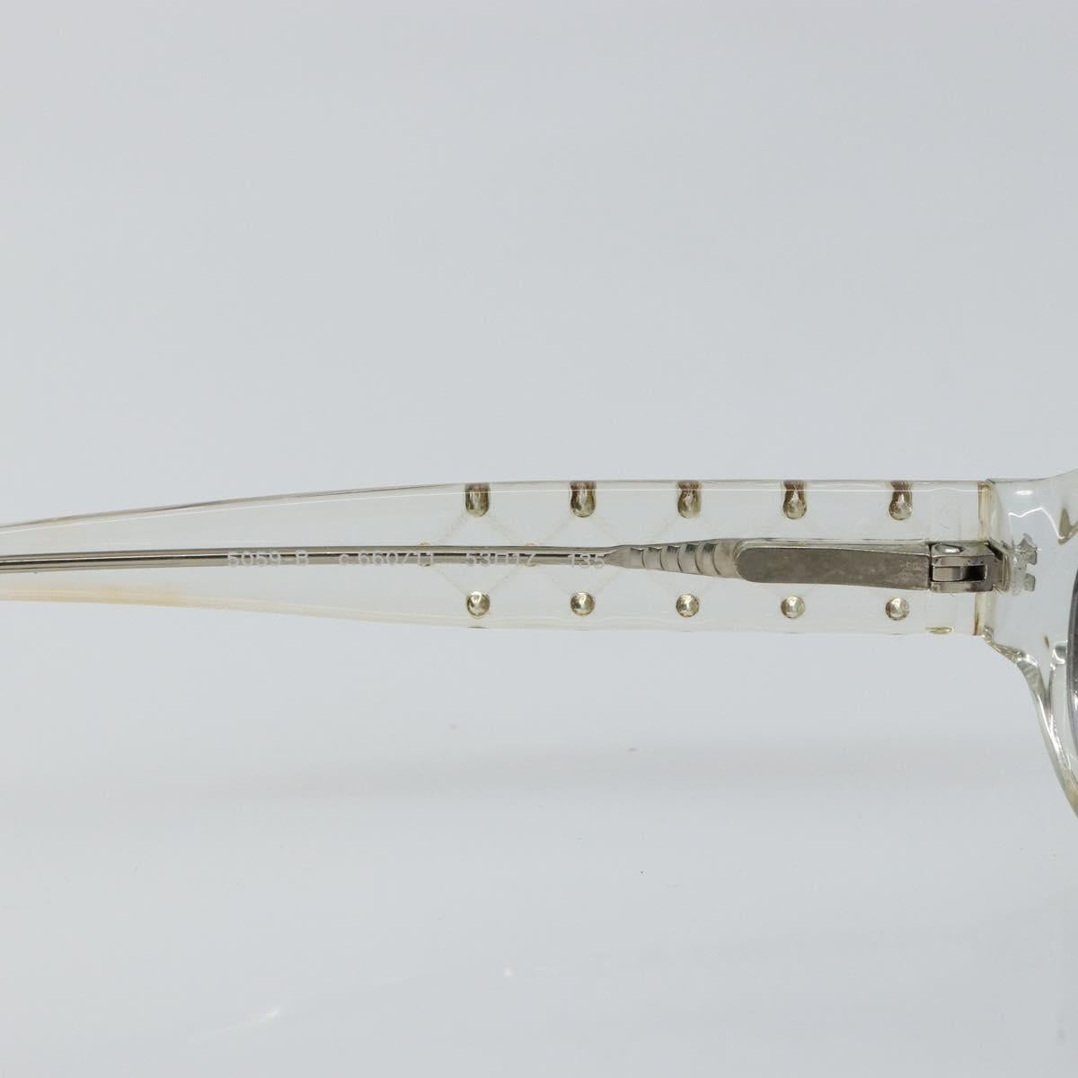 CHANEL Sunglasses Plastic Clear CC Auth 146445