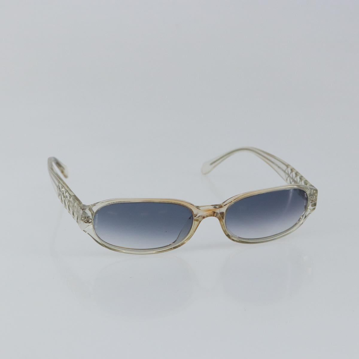 CHANEL Sunglasses Plastic Clear CC Auth 146445