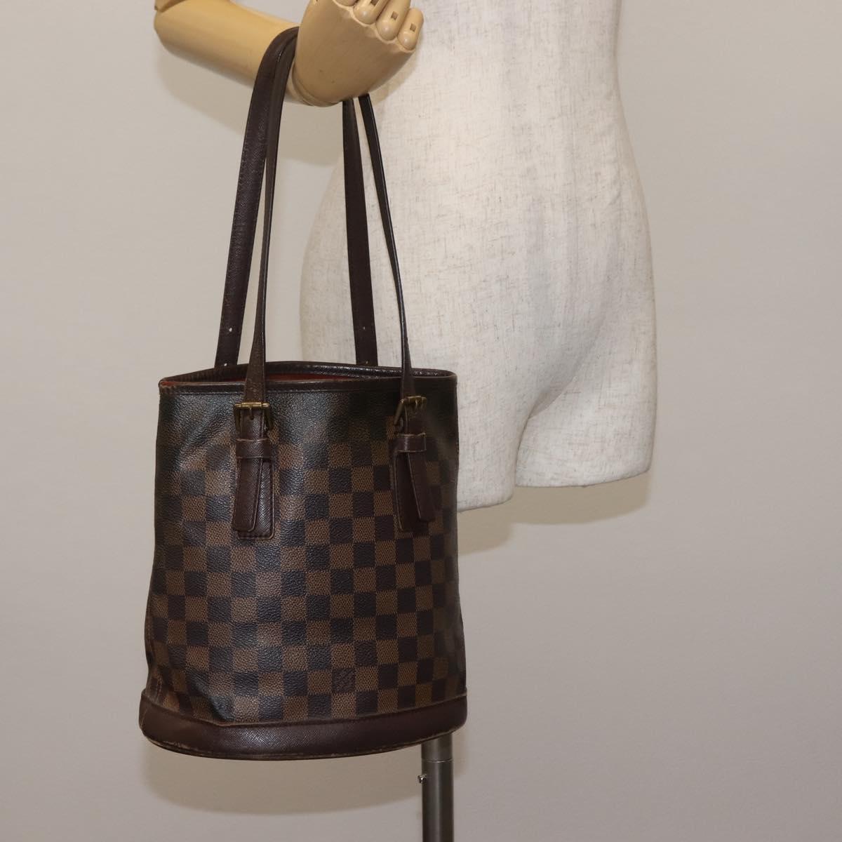 LOUIS VUITTON Damier Ebene Marais Shoulder Bag N42240 LV Auth 146455