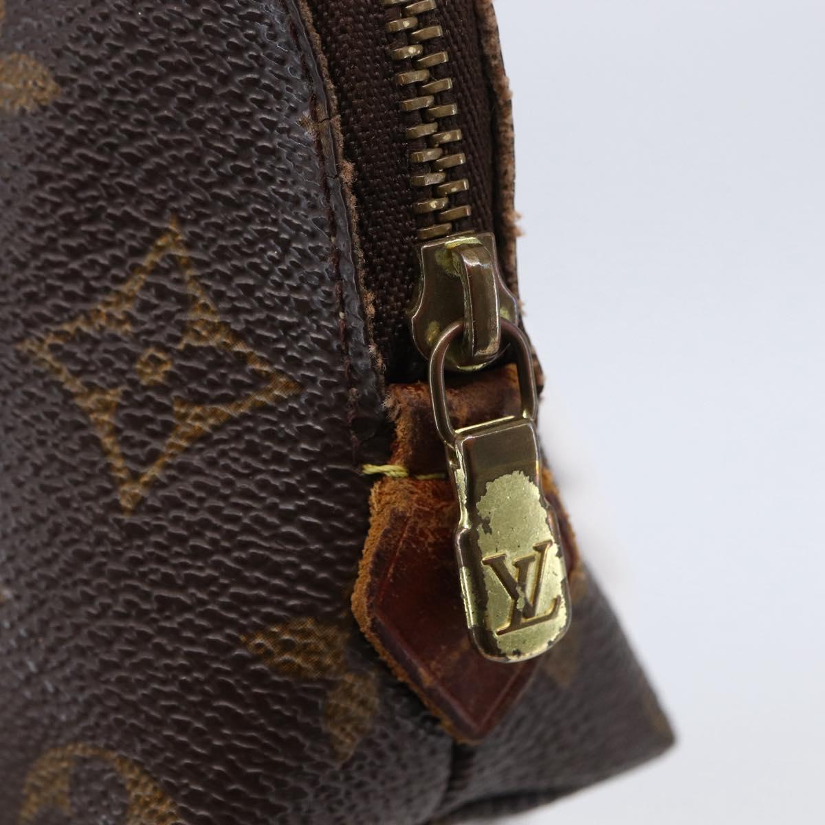 LOUIS VUITTON Monogram Pochette Cosmetic PM Cosmetic Pouch M47515 LV Auth 146460