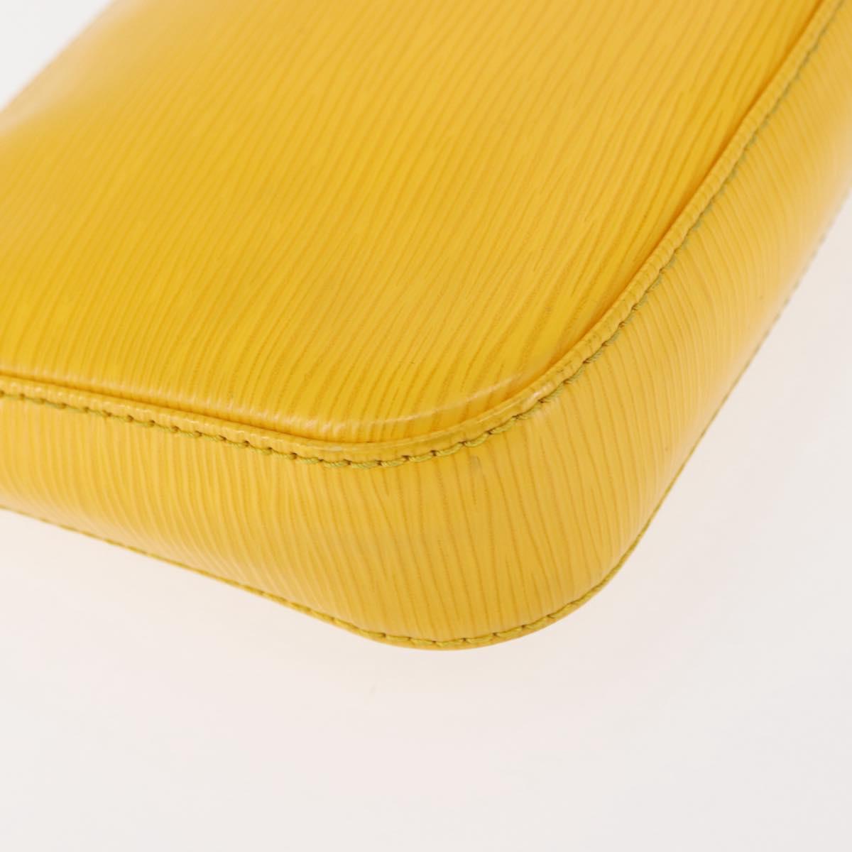 LOUIS VUITTON Epi Pochette Accessoires Accessory Pouch Yellow M52989 Auth 146464
