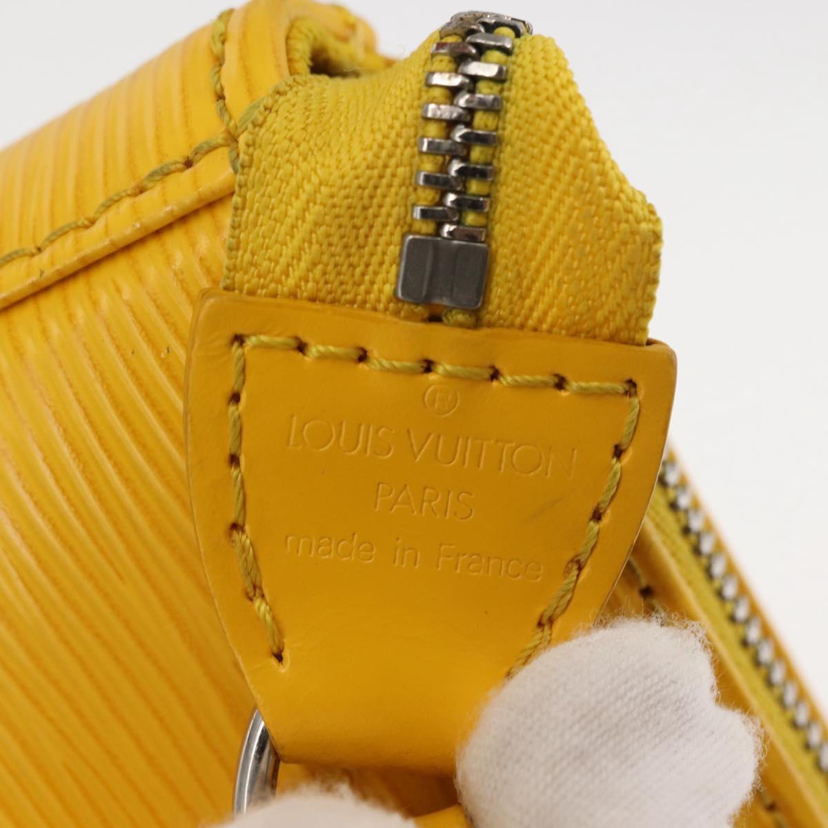 LOUIS VUITTON Epi Pochette Accessoires Accessory Pouch Yellow M52989 Auth 146464