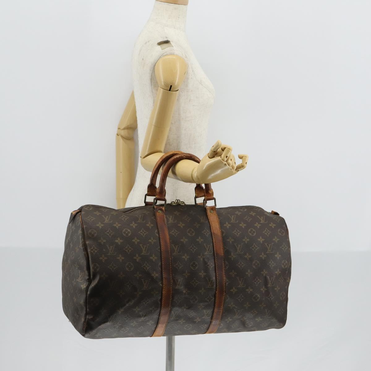 LOUIS VUITTON Monogram Keepall 50 Boston Bag M41426 LV Auth 146472