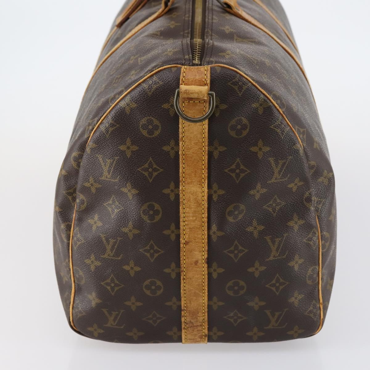 LOUIS VUITTON Monogram Keepall Bandouliere 55 Boston Bag M41414 LV Auth 146473
