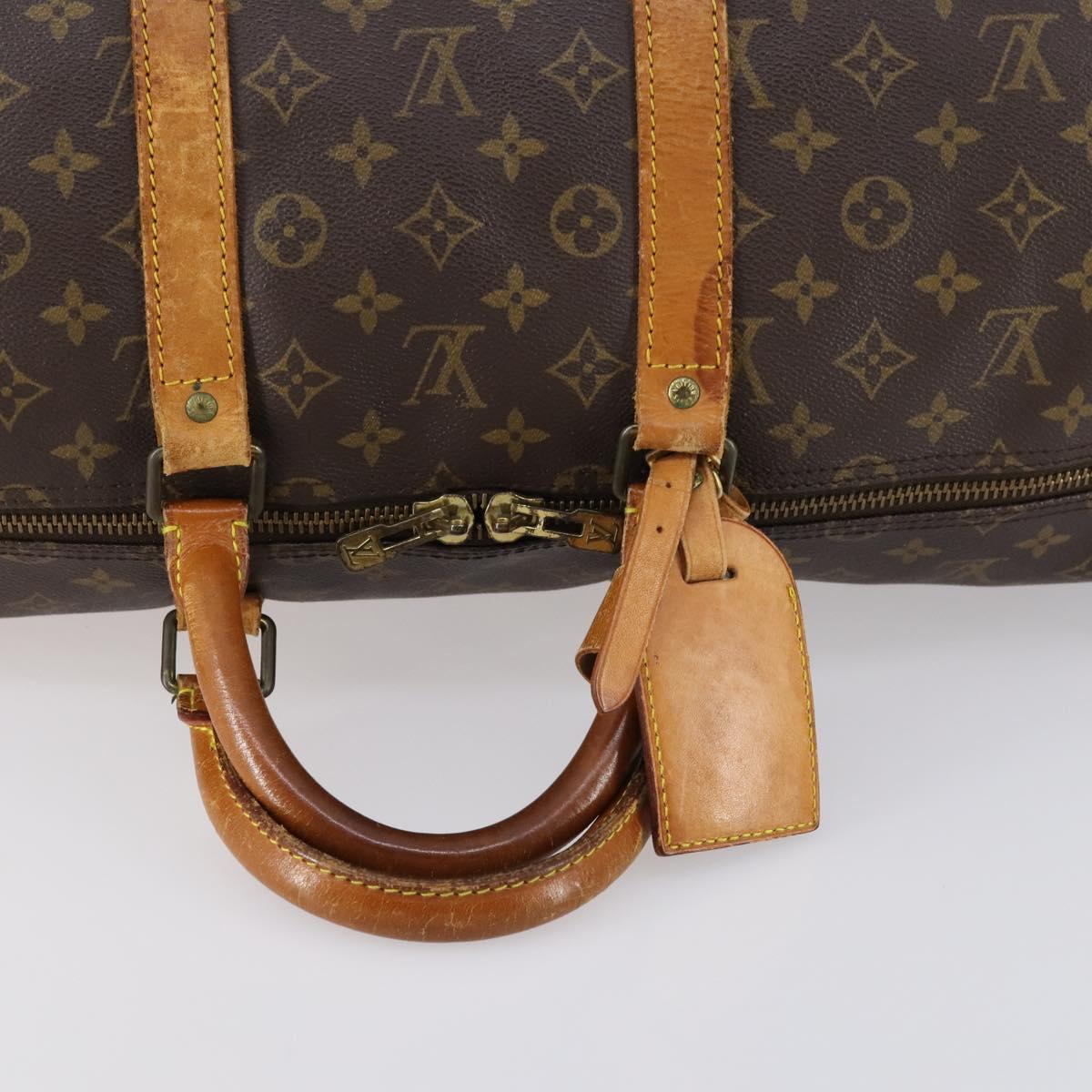 LOUIS VUITTON Monogram Keepall Bandouliere 55 Boston Bag M41414 LV Auth 146473