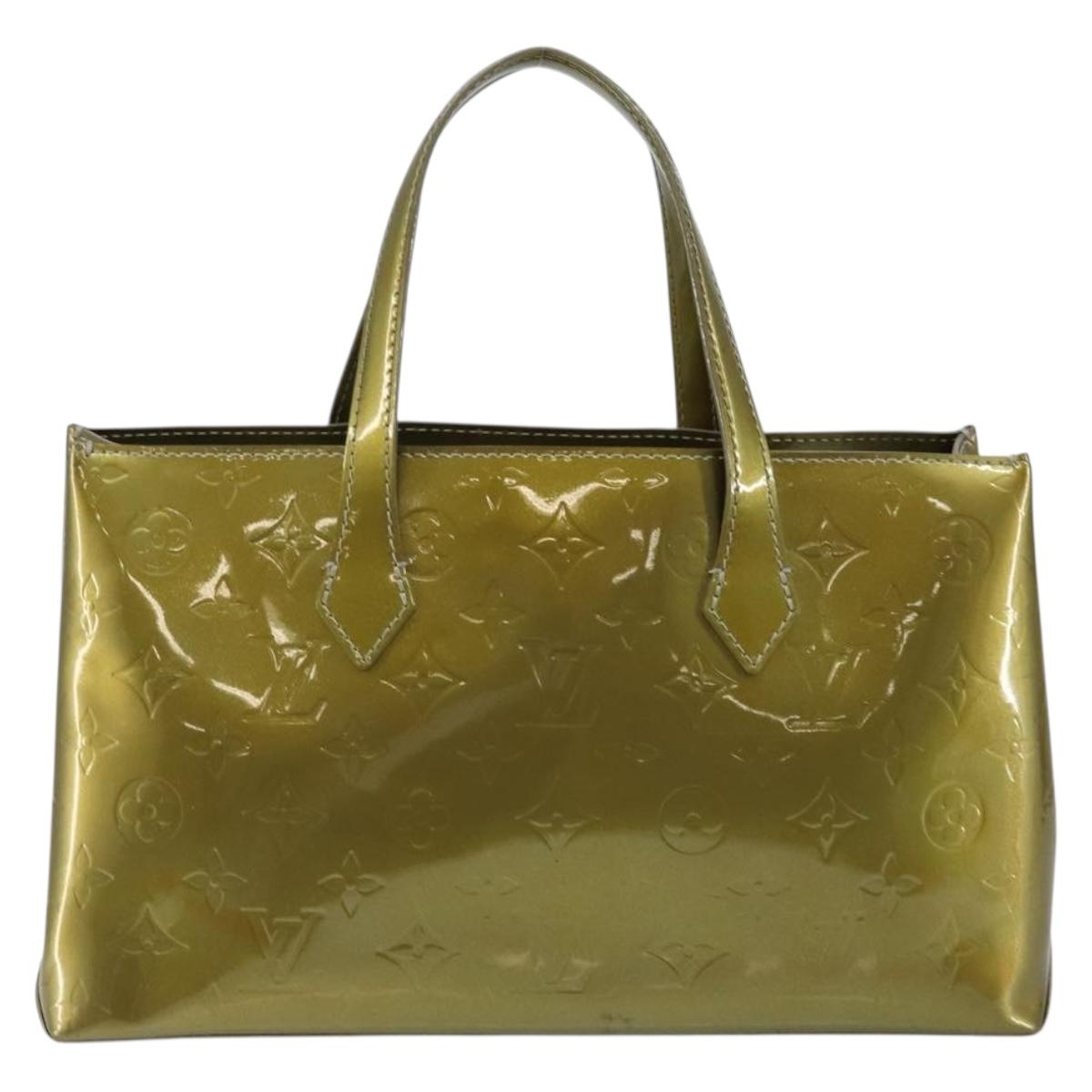 LOUIS VUITTON Monogram Vernis Wilshire PM Bag Gris Art Deco M91627 Auth 146474