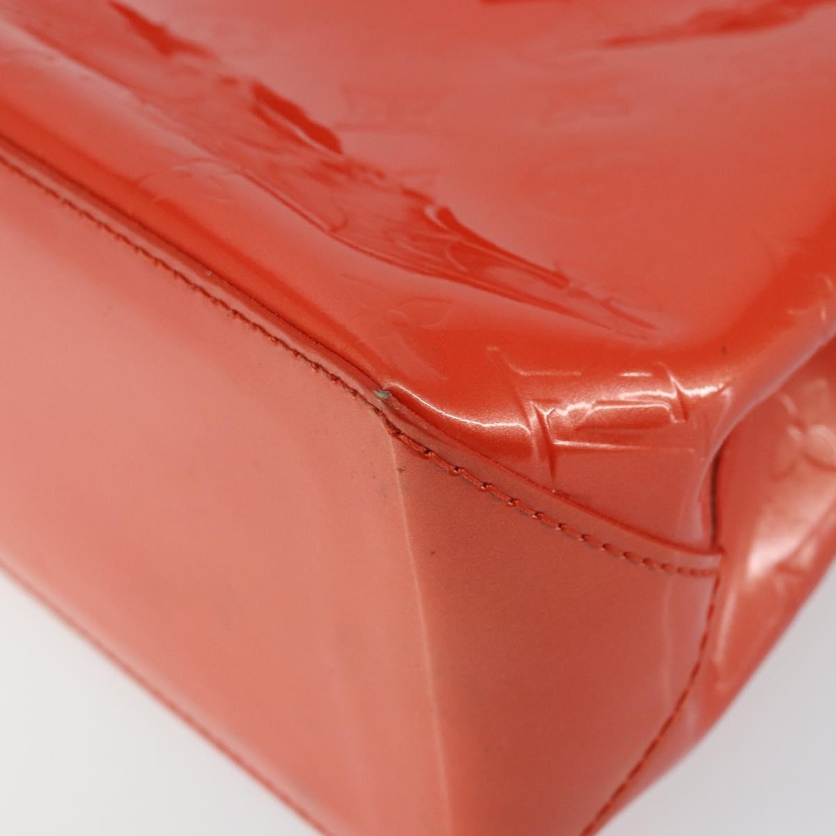 LOUIS VUITTON Vernis Bluebird Wilshire PM Bag Orenge Sunset M93644 Auth 146475