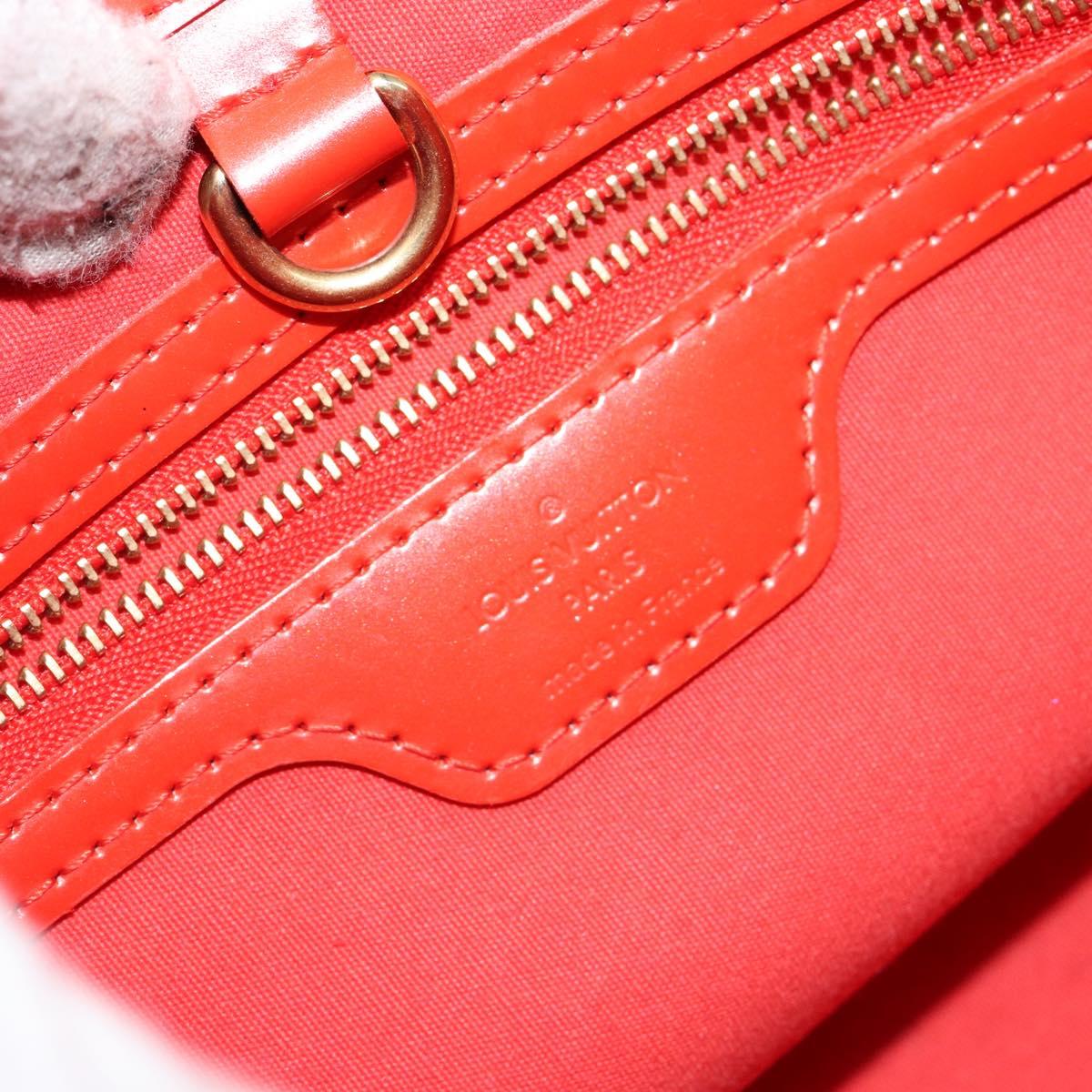 LOUIS VUITTON Vernis Bluebird Wilshire PM Bag Orenge Sunset M93644 Auth 146475