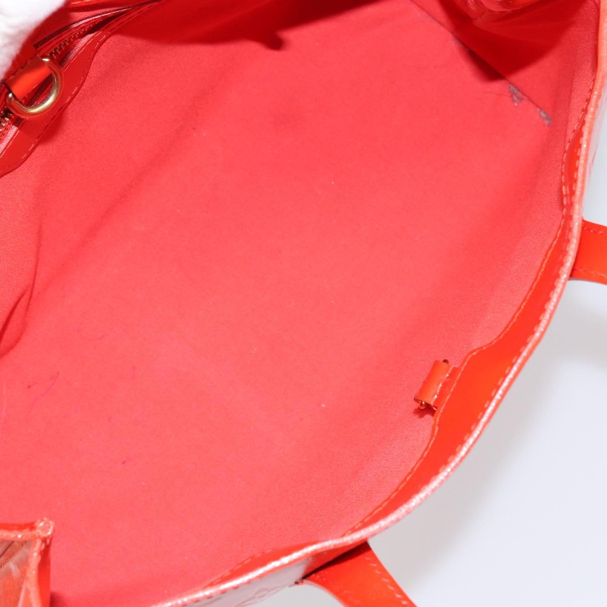 LOUIS VUITTON Vernis Bluebird Wilshire PM Bag Orenge Sunset M93644 Auth 146475