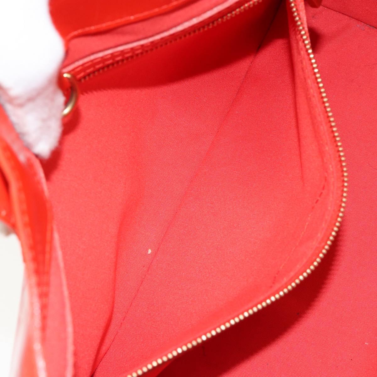 LOUIS VUITTON Vernis Bluebird Wilshire PM Bag Orenge Sunset M93644 Auth 146475