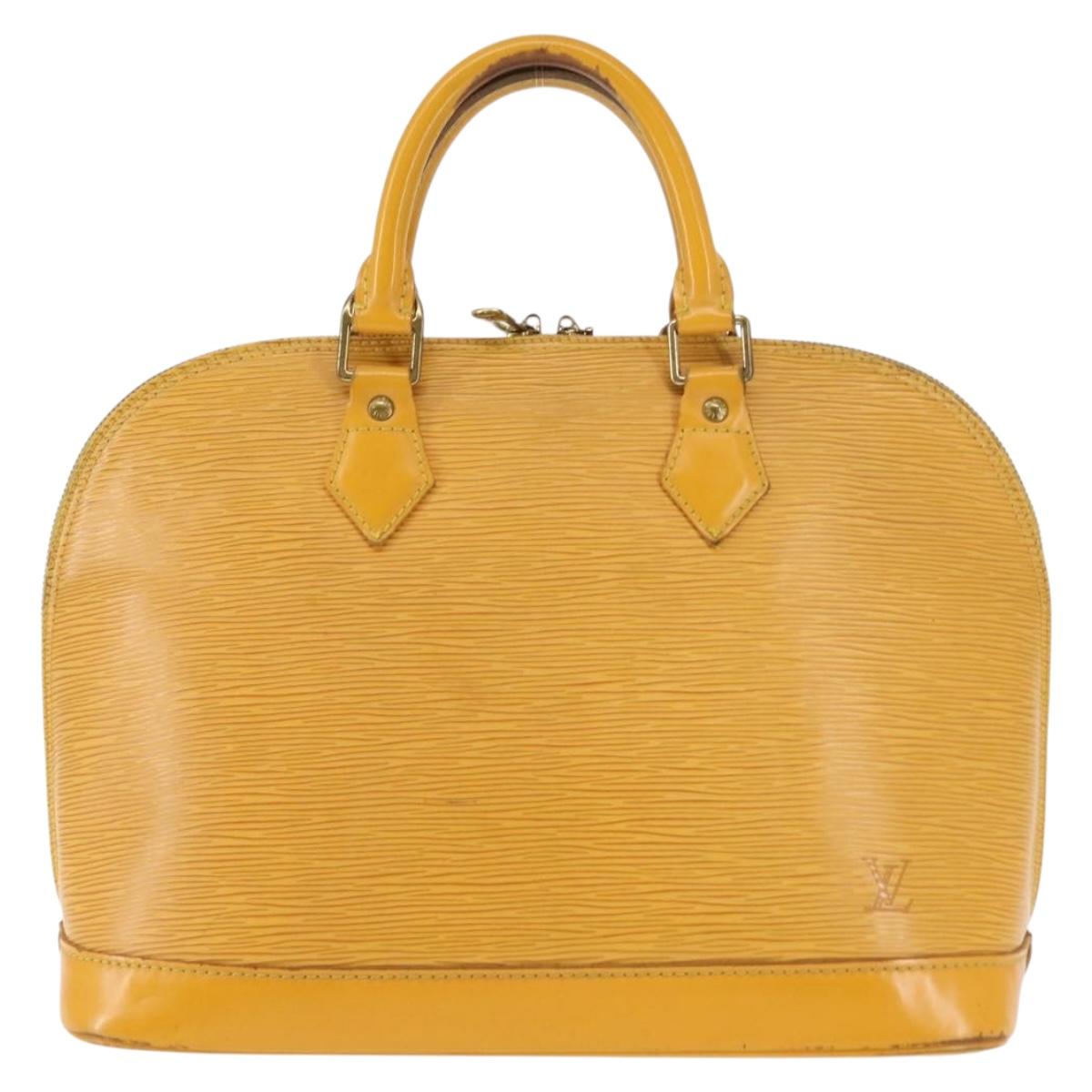 LOUIS VUITTON Epi Alma Hand Bag Yellow M52149 LV Auth 146477