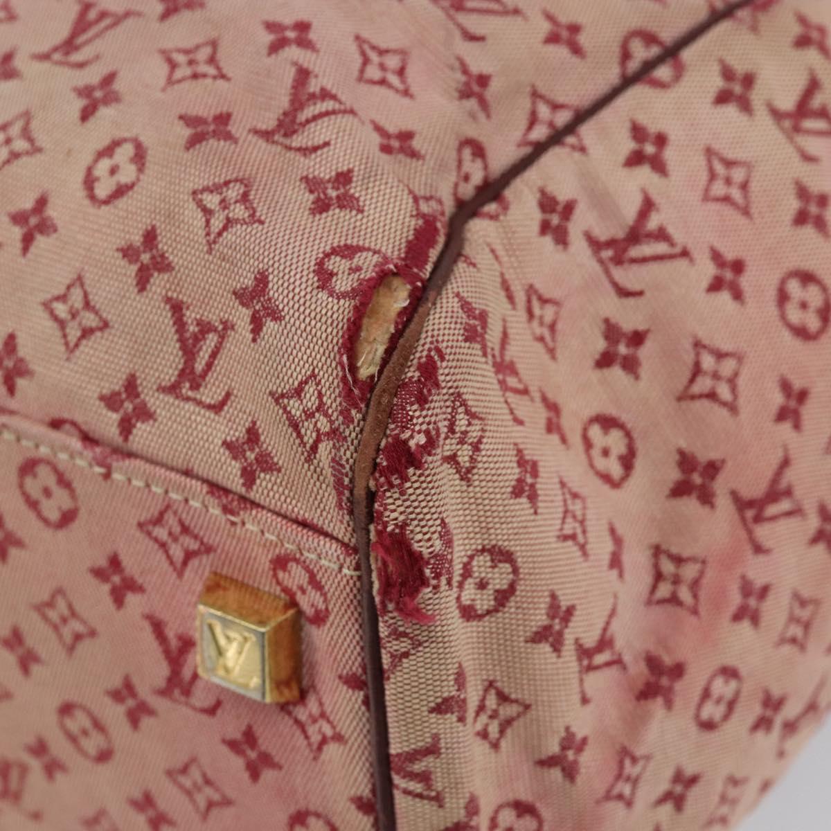 LOUIS VUITTON Monogram Mini Josephine GM Hand Bag Red M92213 LV Auth 146479