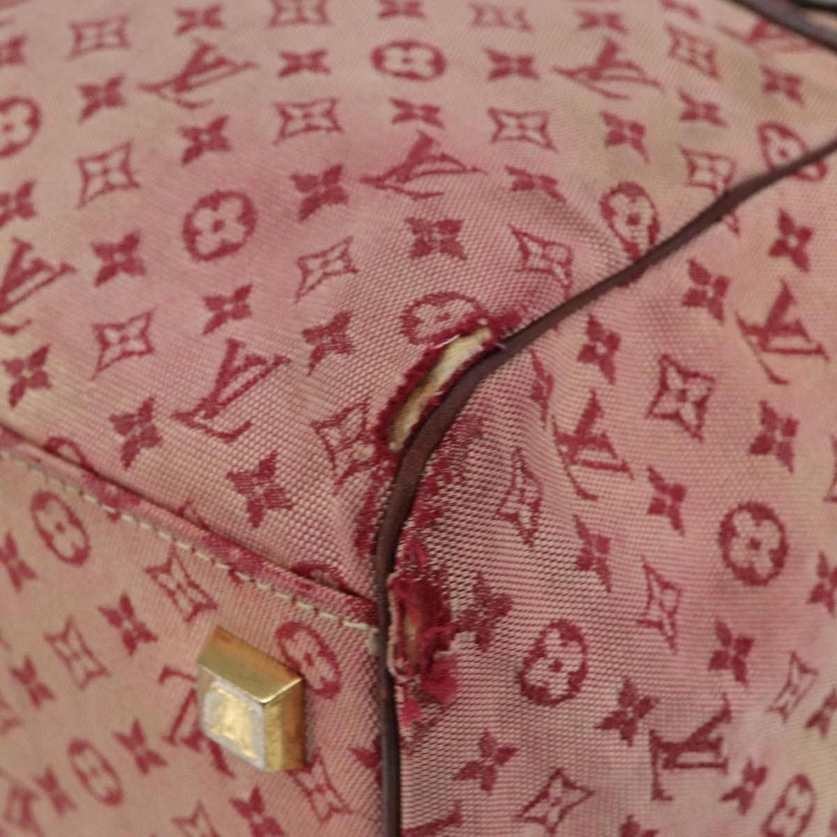 LOUIS VUITTON Monogram Mini Josephine GM Hand Bag Red M92213 LV Auth 146479