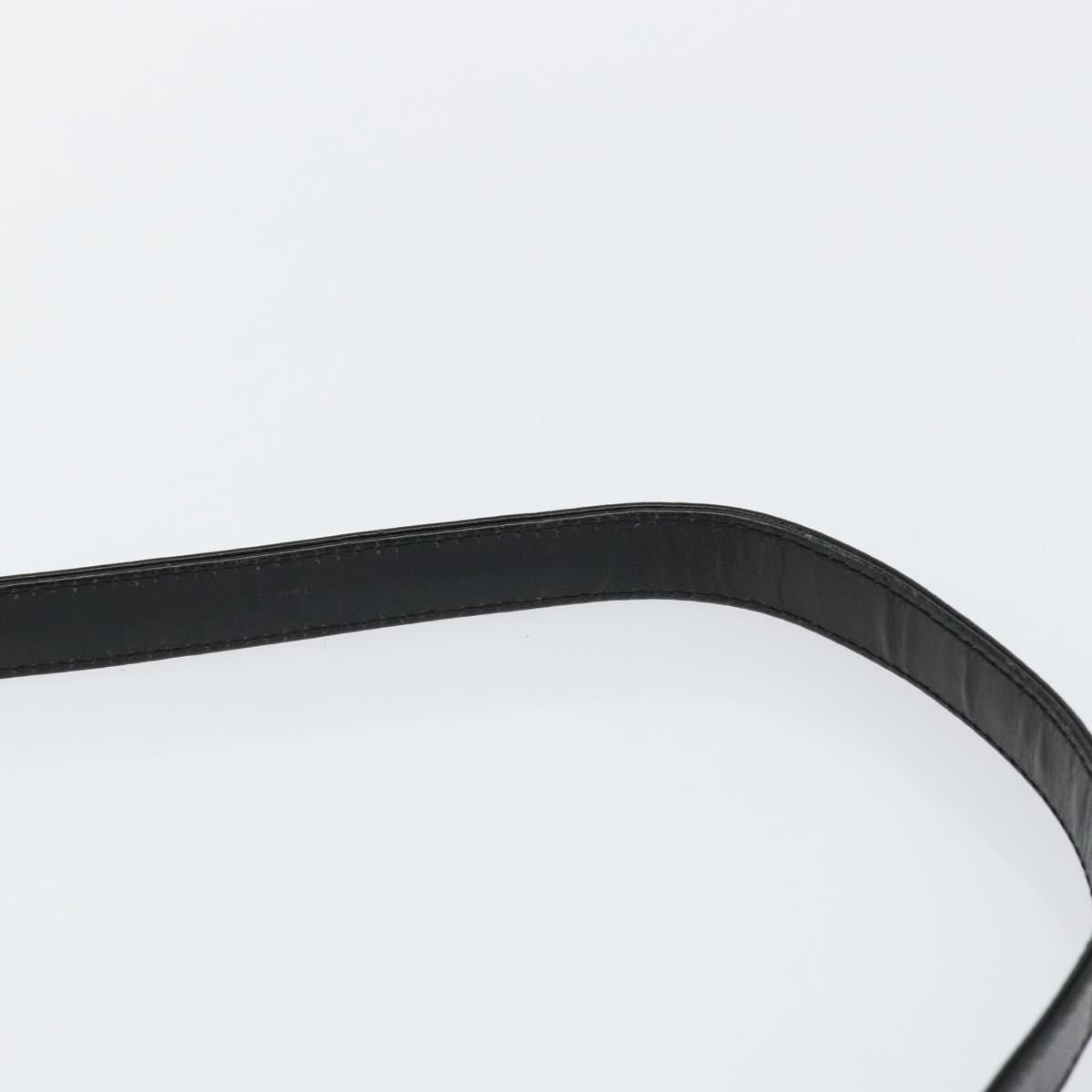 FENDI Mamma Baguette Shoulder Bag Nylon Black Silver Auth 146480