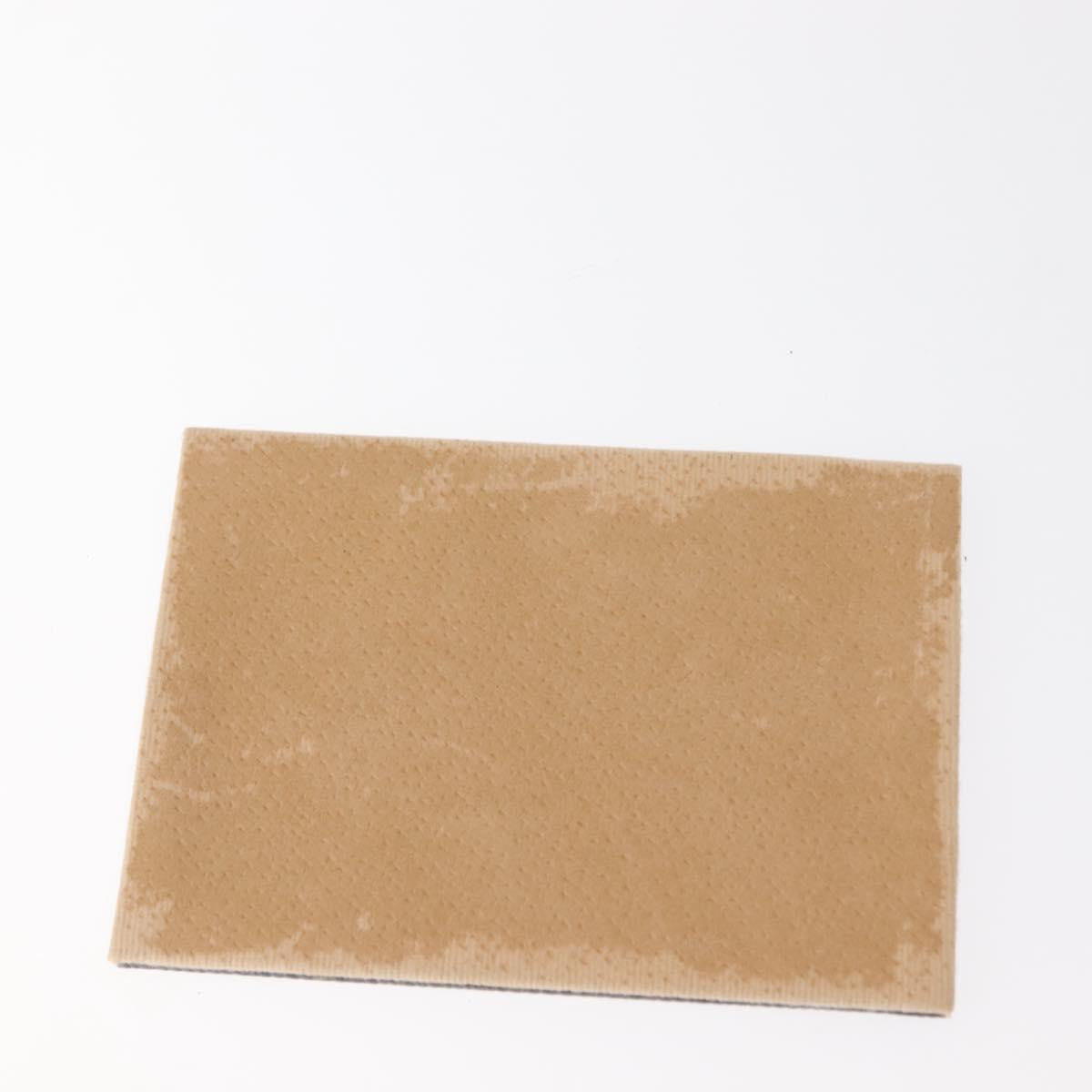 FENDI Pecan Canvas Hand Bag PVC Navy Gold Auth 146482