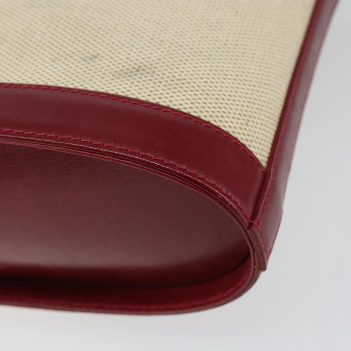 TIFFANY&Co. Shoulder Bag Canvas Beige Gold Auth 146483