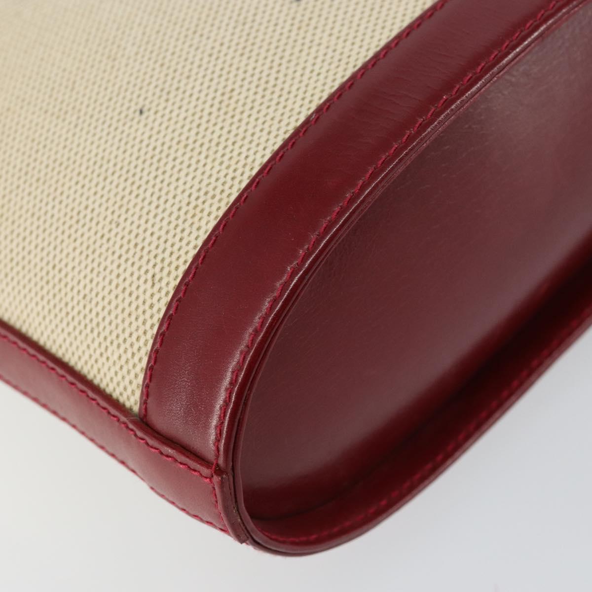 TIFFANY&Co. Shoulder Bag Canvas Beige Gold Auth 146483