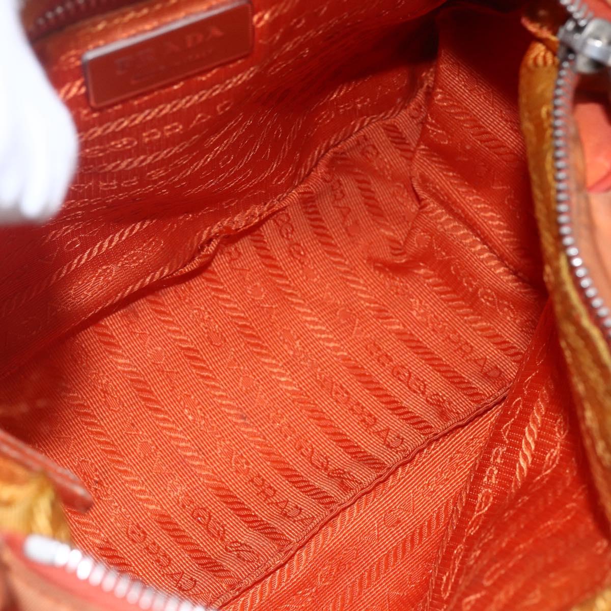 PRADA Shoulder Bag Nylon Orange Auth 146486